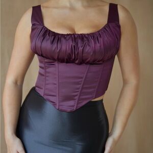 Taideux Fuller Bust Alyssa Ruched Boned Corset Top